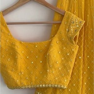 Yellow Choli Lehenga for Haldi ceremony